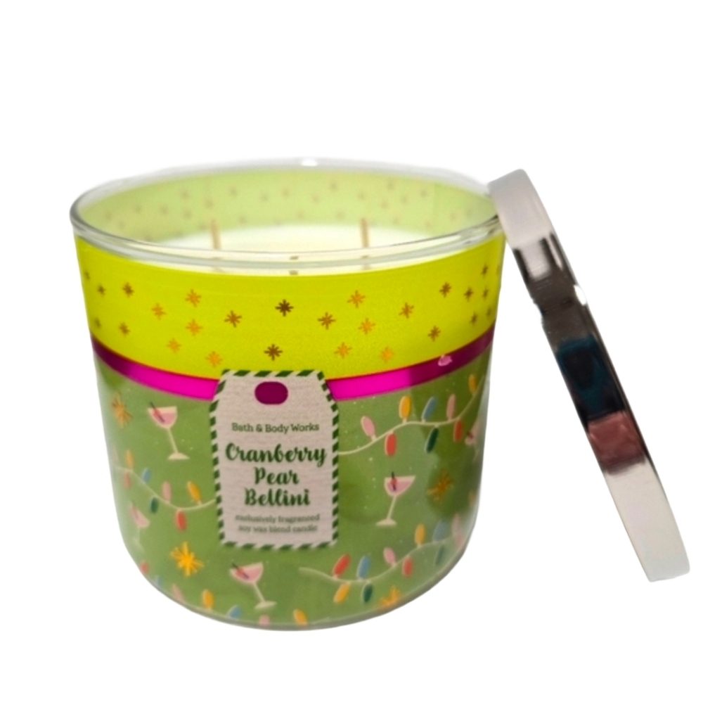 Bath & Body Works Cranberry Pear Bellini 3 Wick Candle 14.5 oz